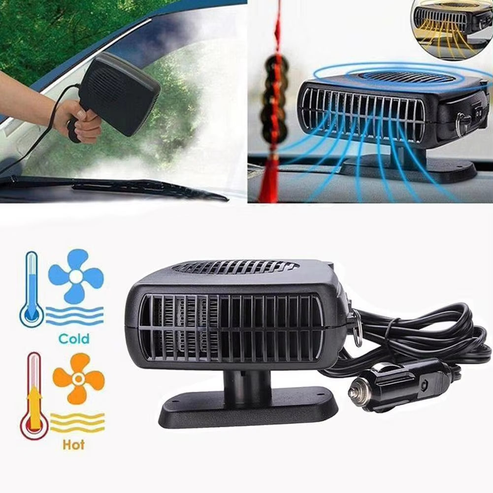 Electric Car Heater12V/24V 200W Cooling Heating Fan 2 in 1 Portable Car Heating Fan Windshield Demister Defroster for Car T Y8T7