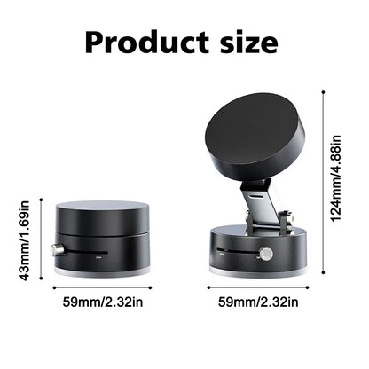 Foldable Vacuum Magnetic Suction Holder up Folding Swivel Stand Double-Sided Suction Cup Phone Holder