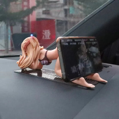 Car Phone Holder Car Dashboard Decoration Interior Bikini Beach Bunny Girl Cartoon Anime Cute Kanako Chest Shaking Ornaments