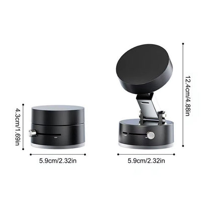 Foldable Car Mount Vacuum Suction Cup Car Navigation Mount Double-Sided Magnetic Suction Lazy Phone Holder